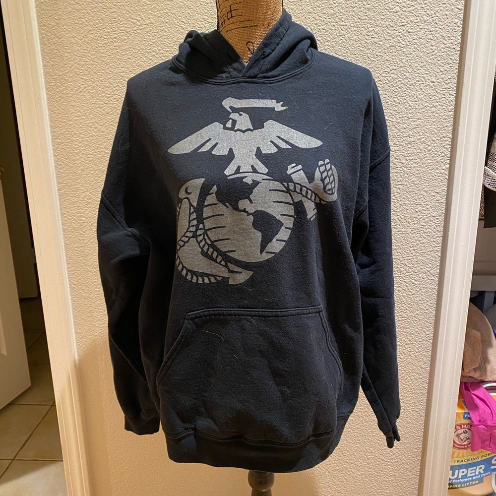 Marine corps black hoodie